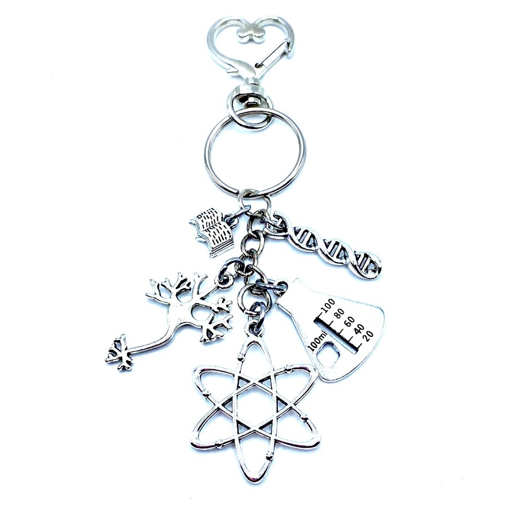 Science Keychain Bag Charm Physics Biologist